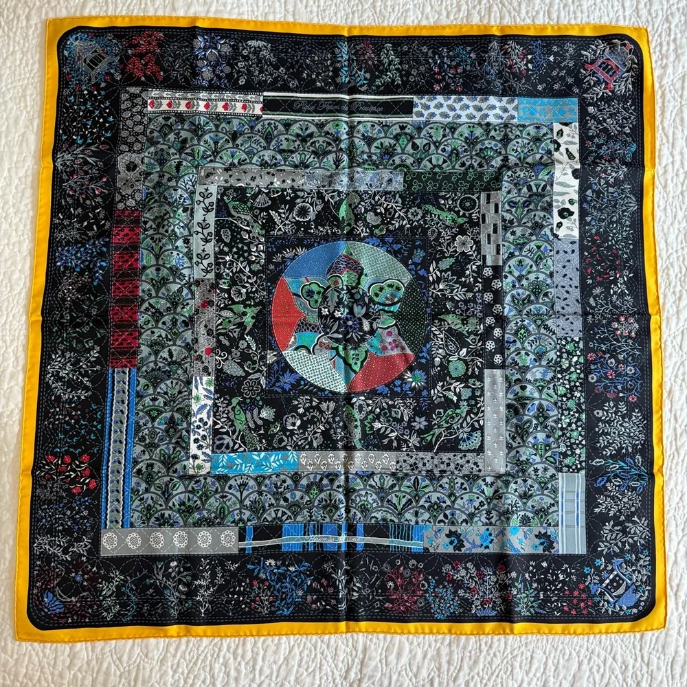 Hermès Pique Fleuri de Provence Silk Scarf 90cm Christine Henry Rare - Picture 6 of 8